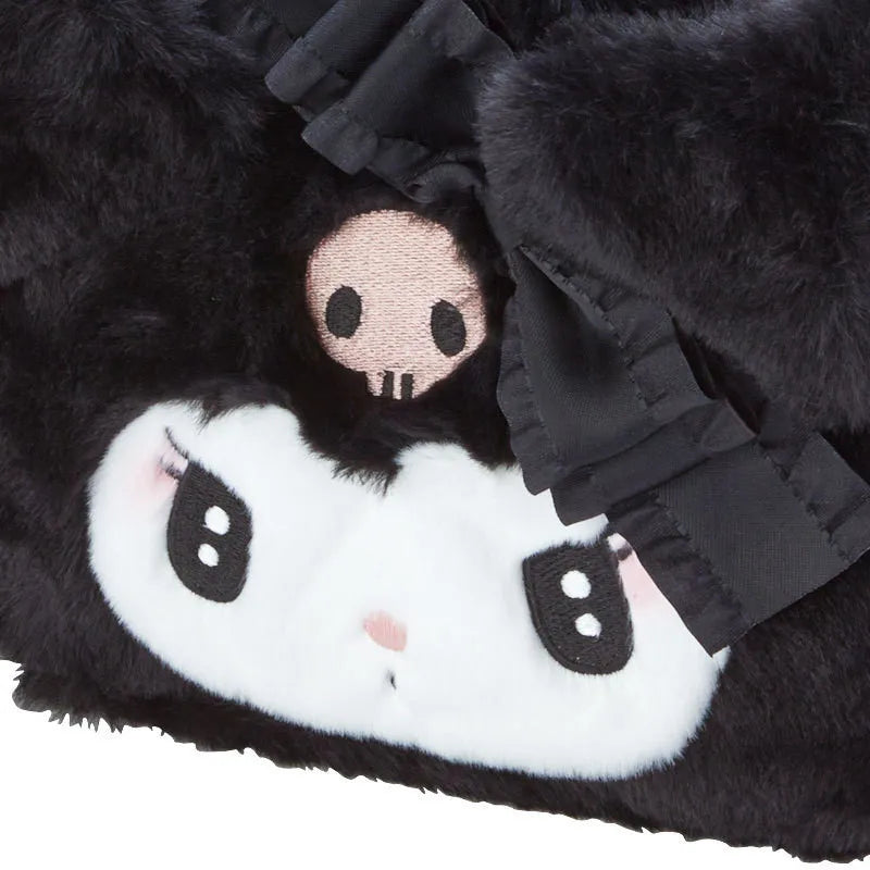Sanrio Kuromi Fluffy Makeup Bag – Perfect for Your Kawaii & Punk Beauty Items