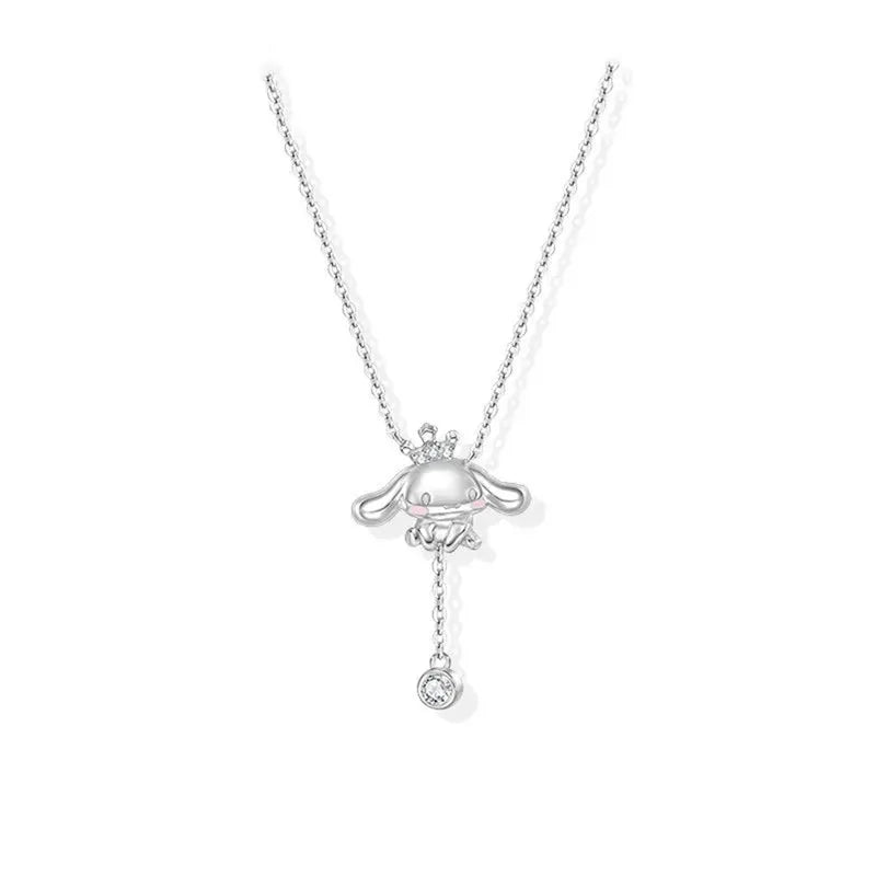 Cinnamoroll Rhinestone Pendant Necklace | 925 Sterling