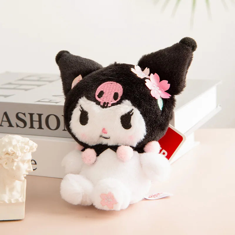 Sanrio Sakura Kuromi Plush Toys 10cm 30cm Kyoota