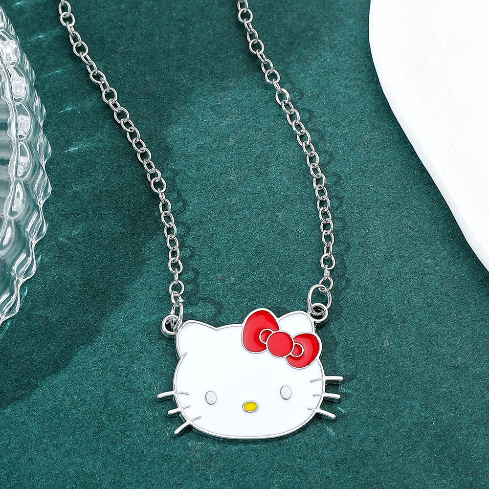 Kawaii Sanrio Hello Kitty Enamel Pendant Necklace