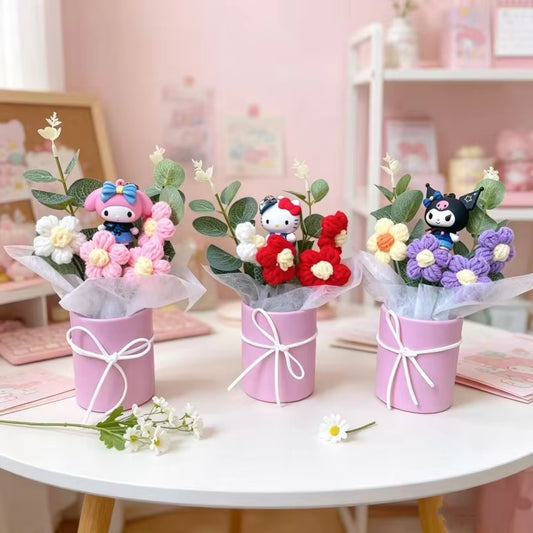 My Melody Floral Hug Bucket | Plush Bouquet & Elegant Arrangement