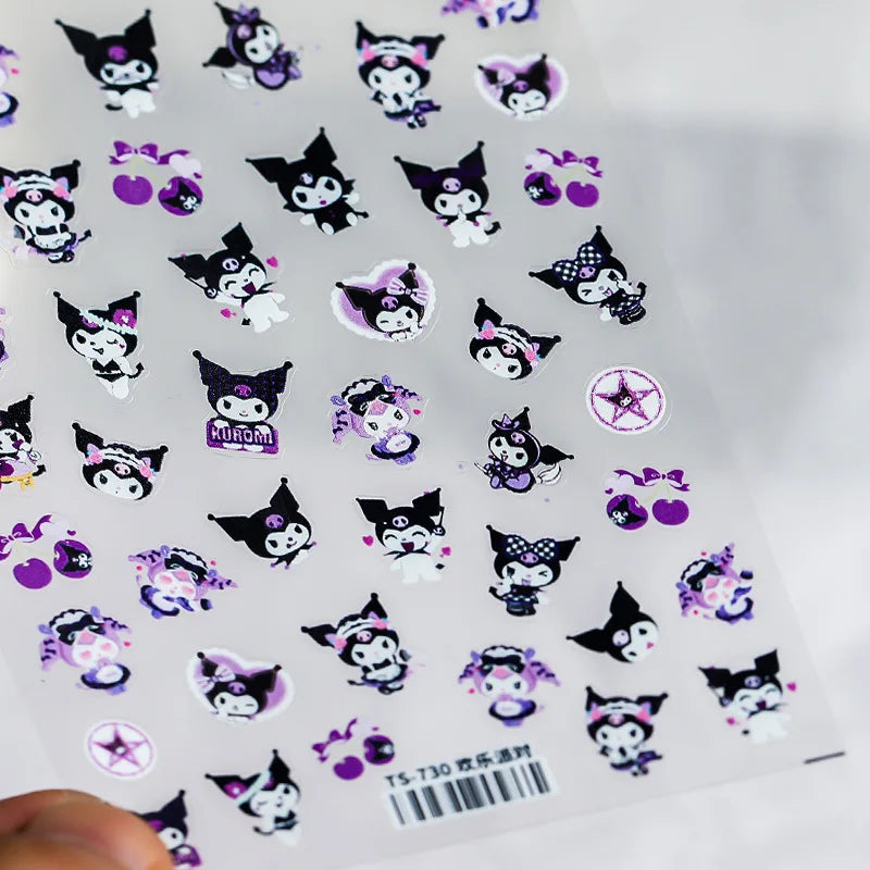 Sanrio 5D Embossed Stickers for DIY Nail Art Decoration