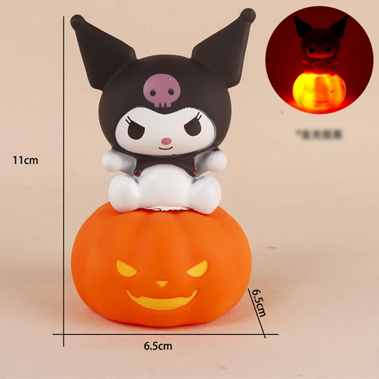 Sanrio Black Kuromi Halloween Night Light | Mischievous Pumpkin Design