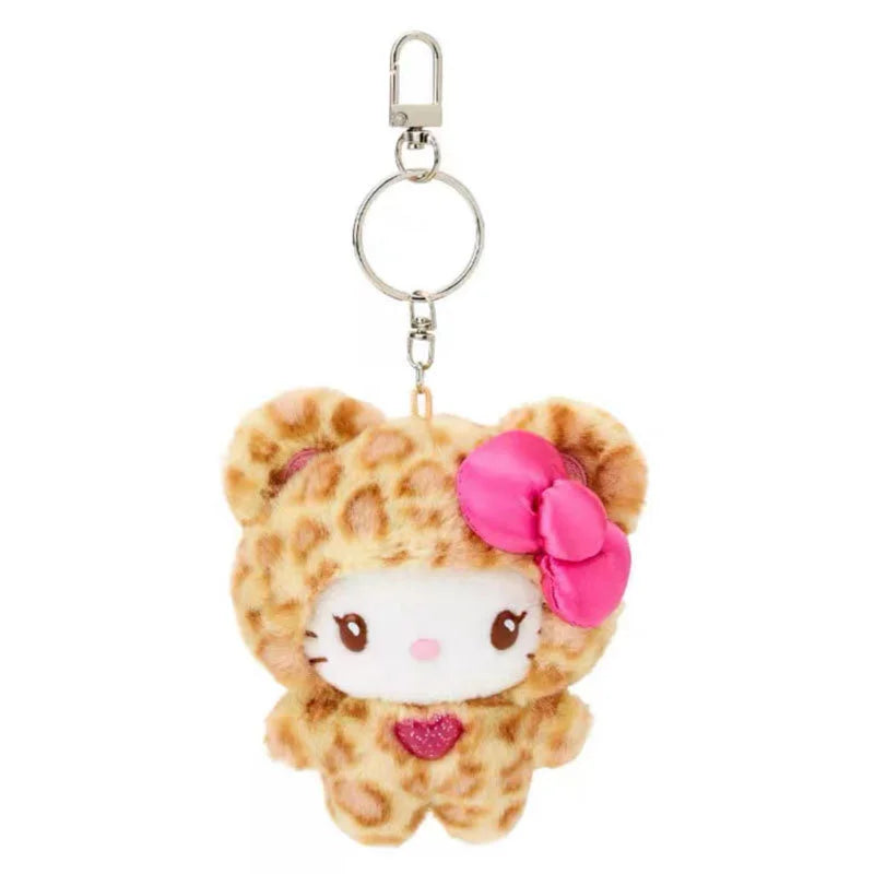 Sanrio Brown Hello Kitty Keychain in Leopard Print