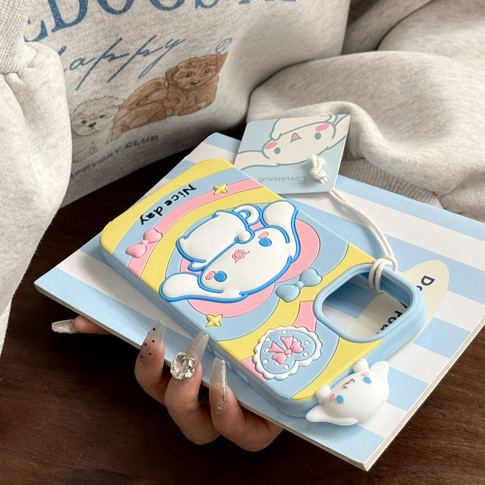 Sanrio Cinnamoroll Colorful Silicone Case for iPhone