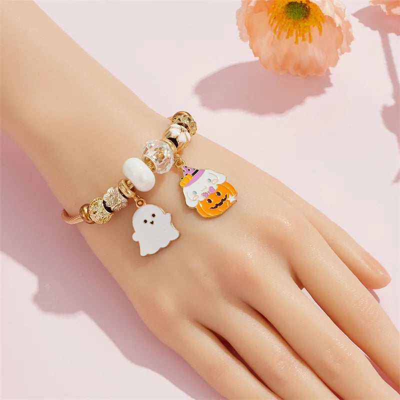 Sanrio Cinnamoroll & Ghost Beaded Bracelet for Halloween