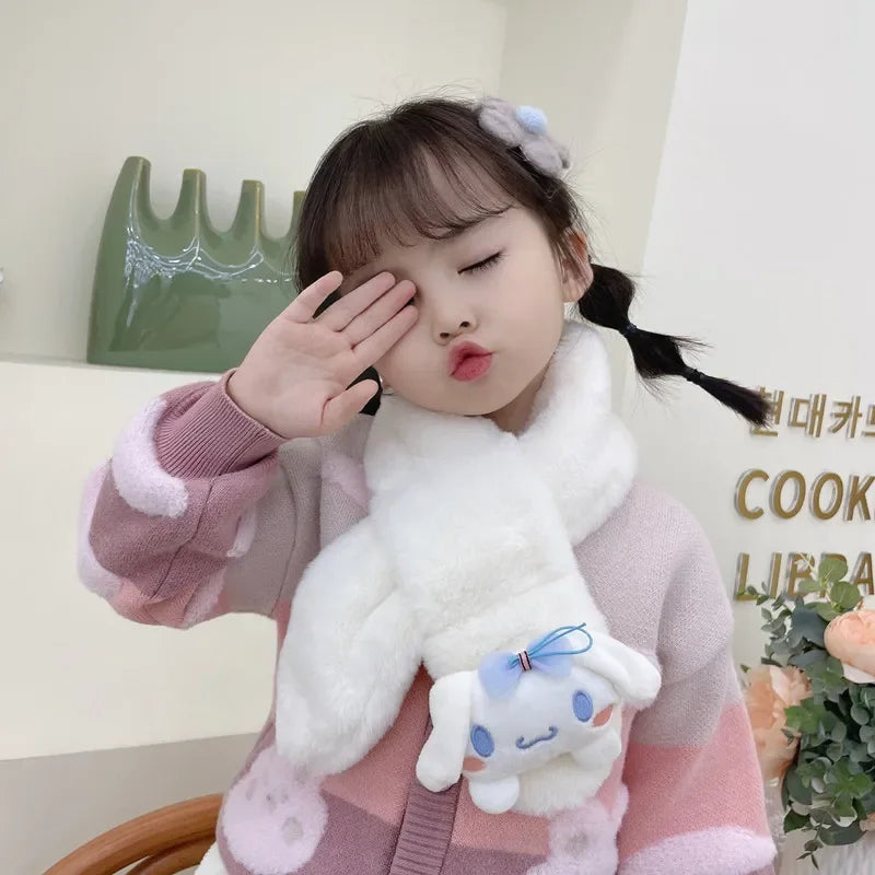 Sanrio Cinnamoroll Plush Kids' Winter Scarf – Cozy & Kawaii Winter Essential