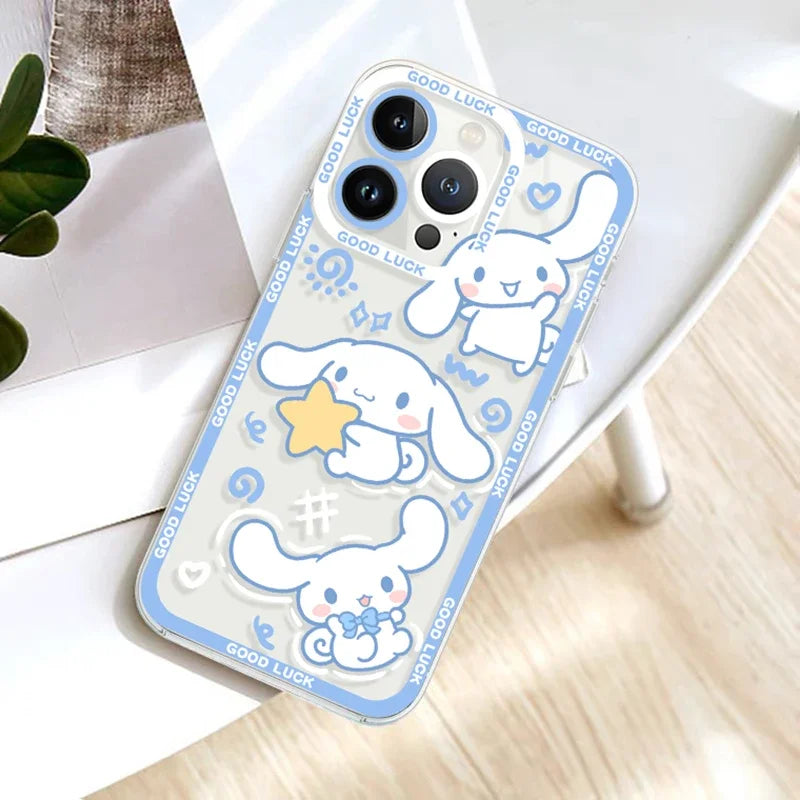 Sanrio Cinnamoroll Soft Shell Transparent Case – Sleek, Stylish, and Safe!