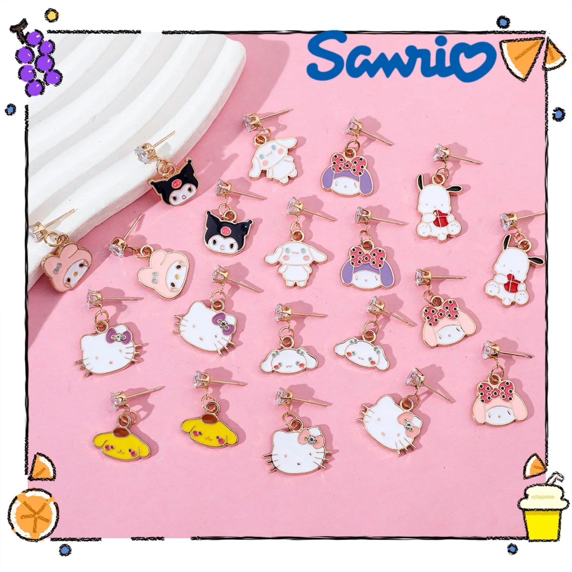 Sanrio Cinnamoroll Stud Earrings | Cute and Stylish Look