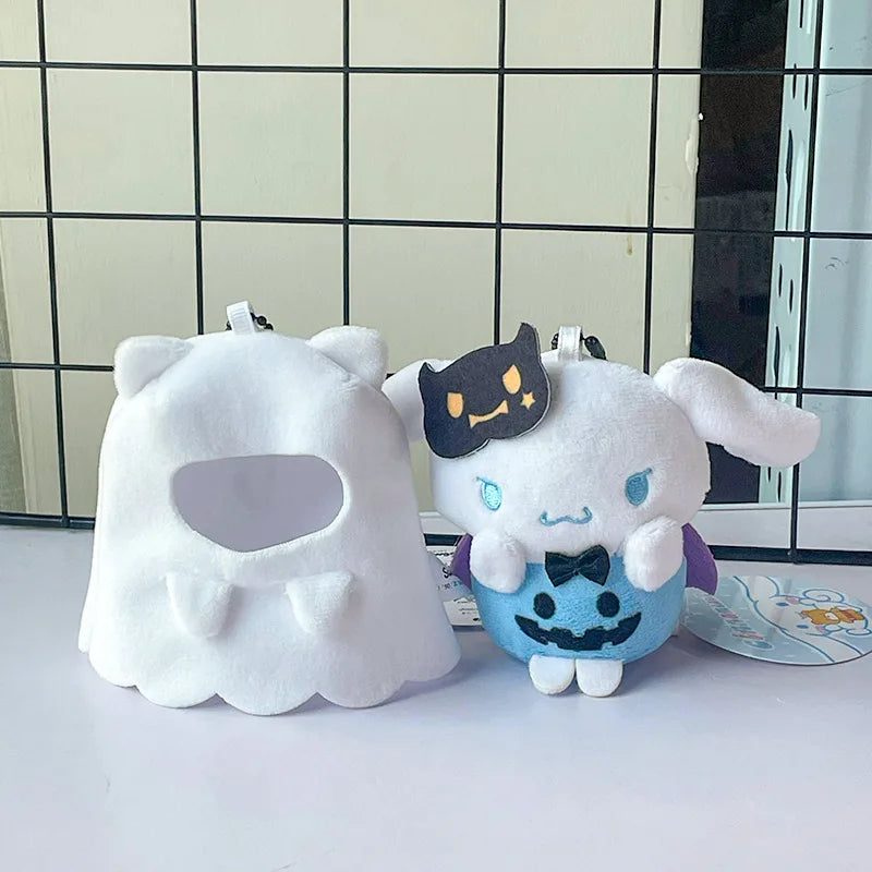 Sanrio Cinnamoroll in Ghost Cloack Halloween Collection Plush Keychain