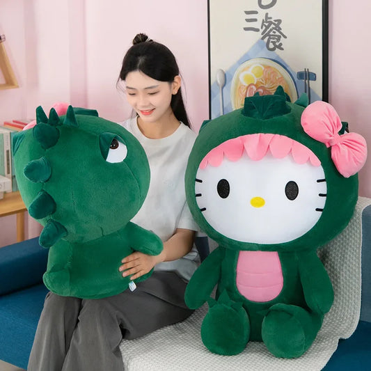 Sanrio Hello Kitty Dinosaur Plush Toy | Cute & Soft, Available in 35cm, 50cm, 65cm