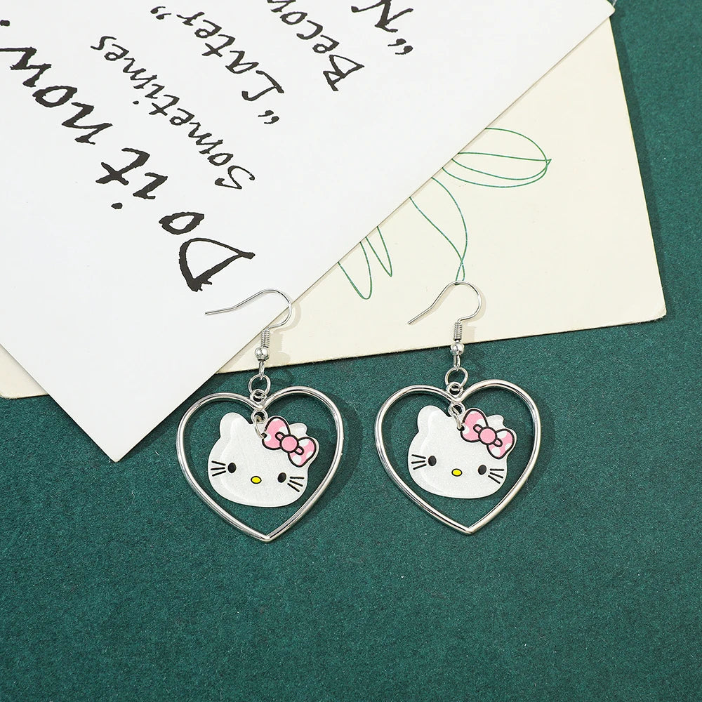 Sanrio Hello Kitty Heart Earrings
