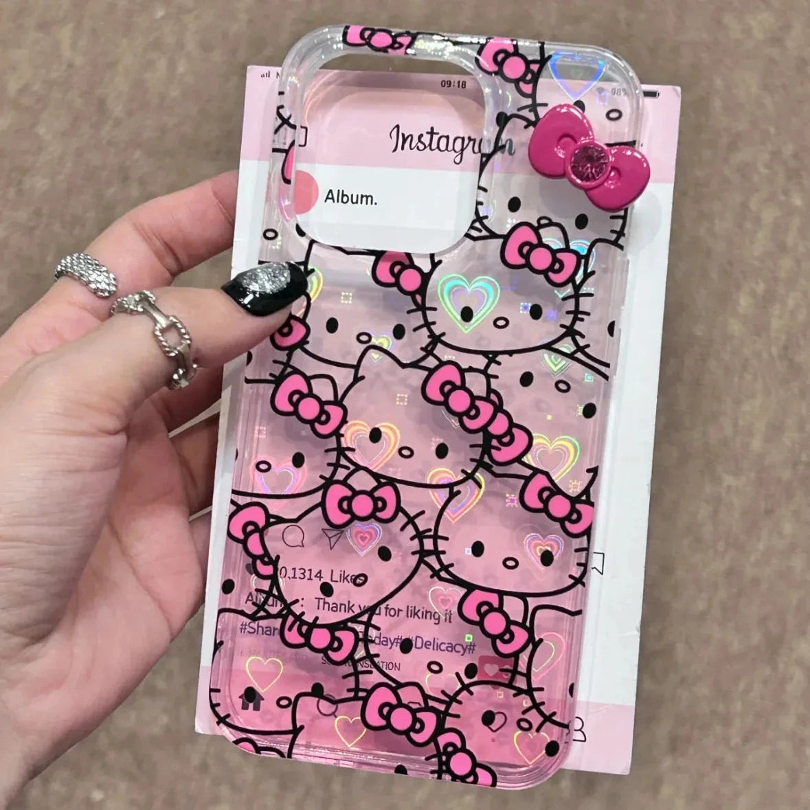 Sanrio Hello Kitty Phone Case | Featuring Signature Pink Bow Kyoota Sanrio Hello Kitty Phone Case | Featuring Signature Pink Bow Kyoota