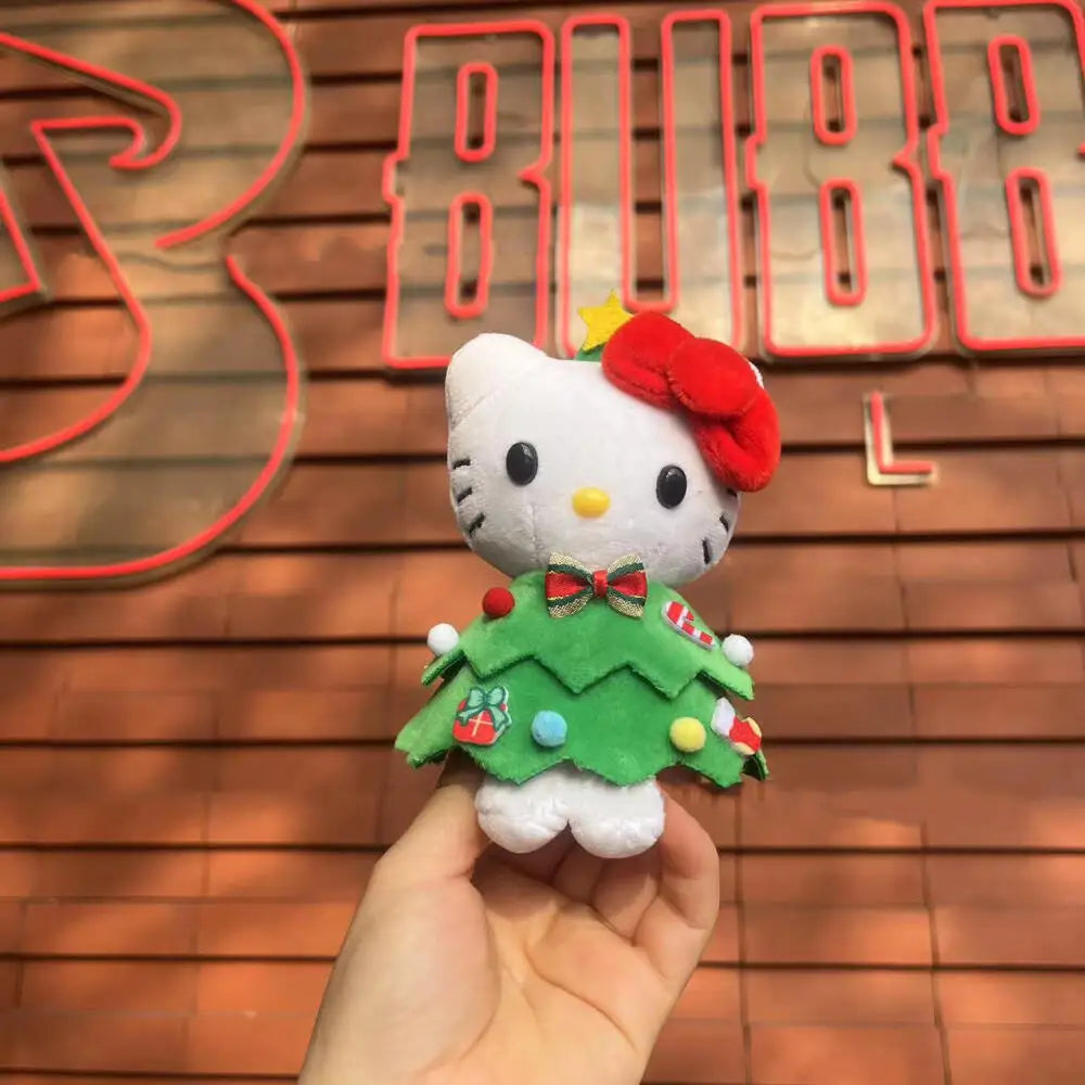Sanrio Hello Kitty Plush Keychain | Christmas Tree Outfit