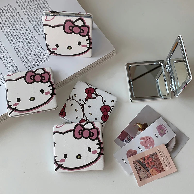 Sanrio Hello Kitty Portable Double-Sided Mirror – Adorable Folding Design for Girls