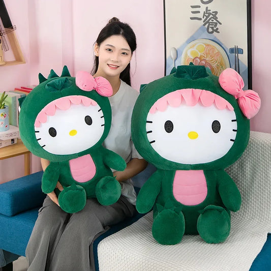 Sanrio Kawaii Hello Kitty Dinosaur Plush | 35cm, 50cm, 65cm Sizes for Collectors