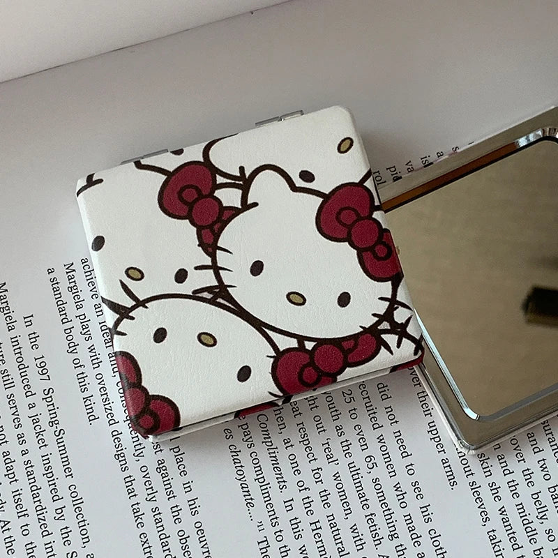 Sanrio Portable Folding Mirror – Double-Sided Makeup Mirror for Girls