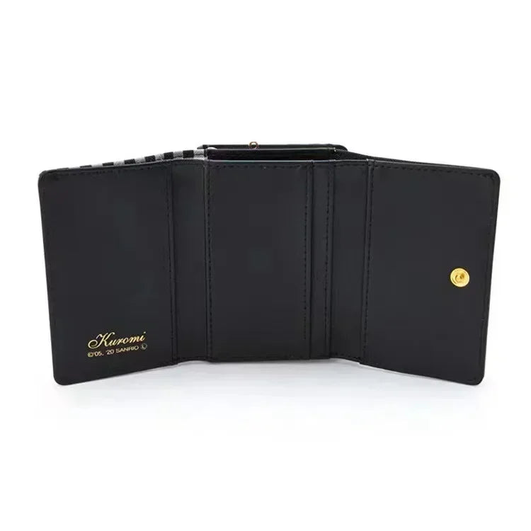 Sanrio Kuromi PU Leather Wallet – Compact Folding Design for Everyday Use