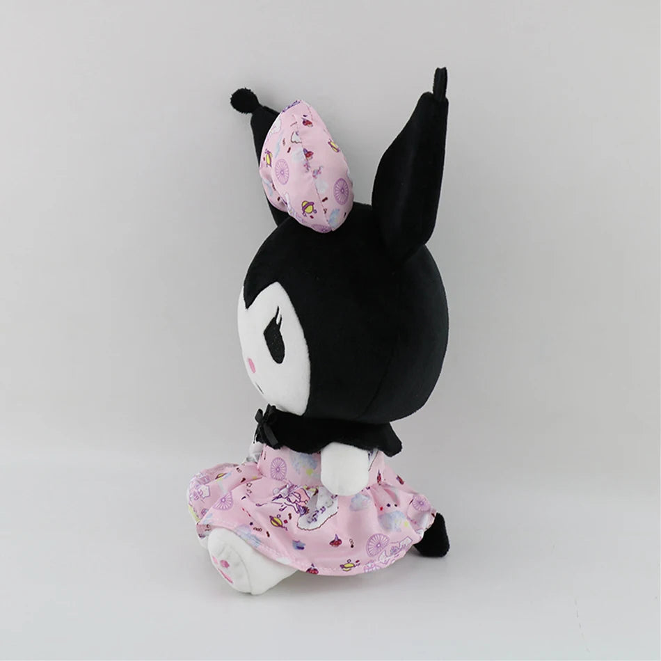 Sanrio Kuromi Plush (25cm) in Pink Lolita Princess Dress: A Charming Collectible
