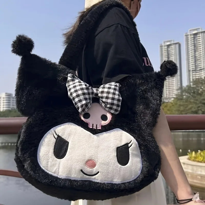 Sanrio Kuromi Plush Tote & Shoulder Bag: The Perfect Blend of Cuteness and Function