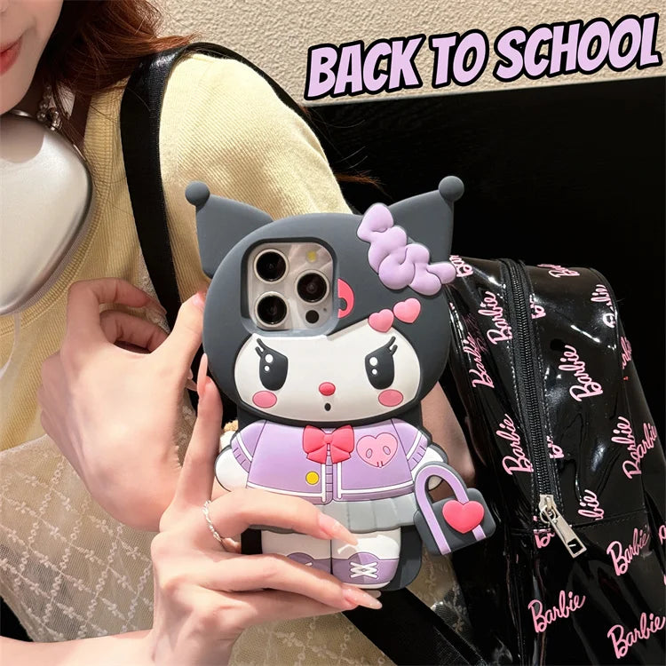 Edgy Kuromi with Handbag 3D Phone Case