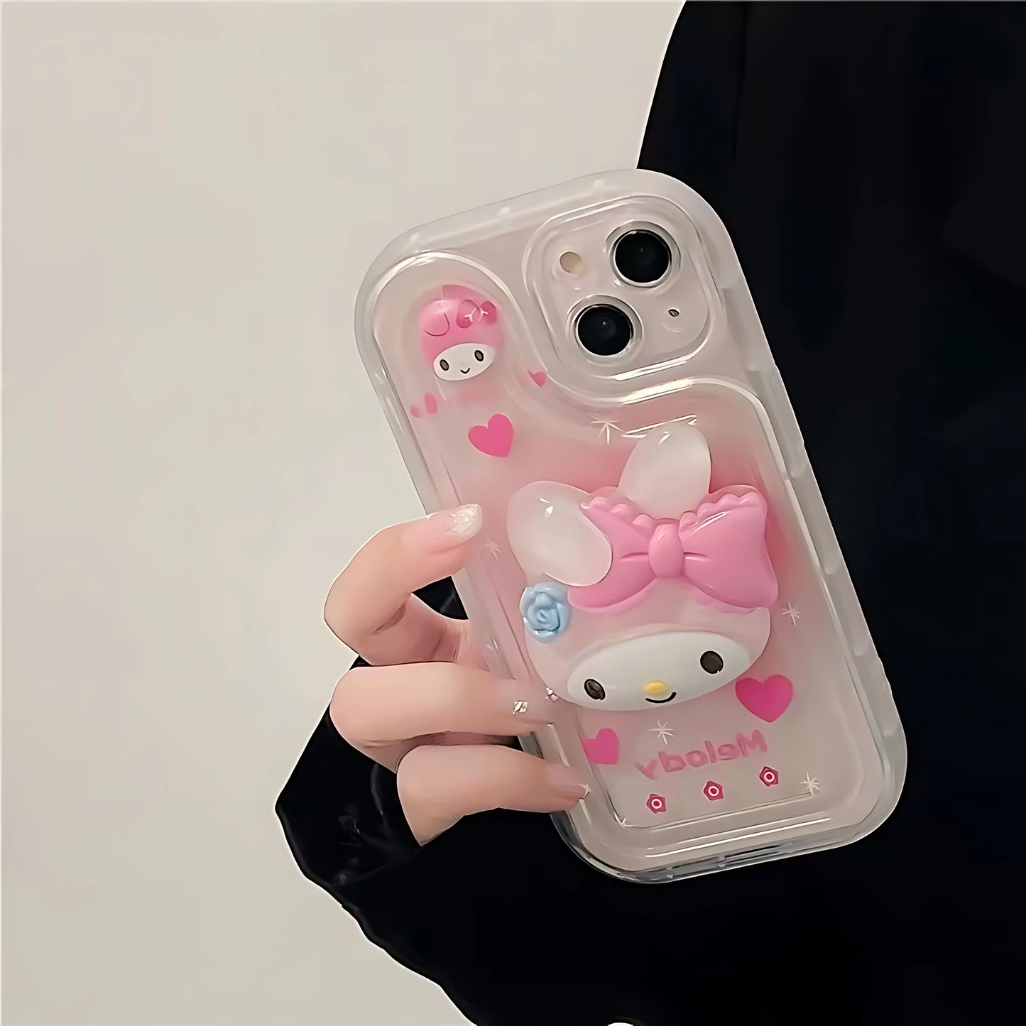 Sanrio Melody Case with Sweet Design and Phone Grip