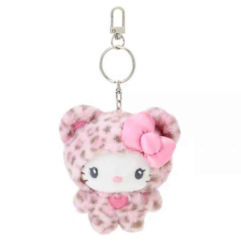 Sanrio Pink Hello Kitty Keychain in Leopard Print