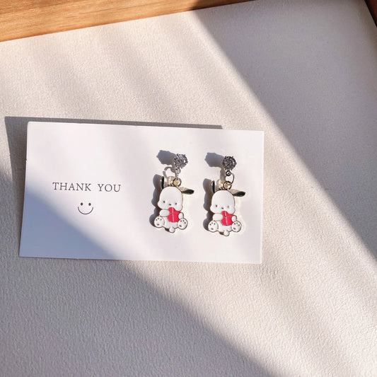 Sanrio Pochacco Stud Earrings | Adorable and Playful Design