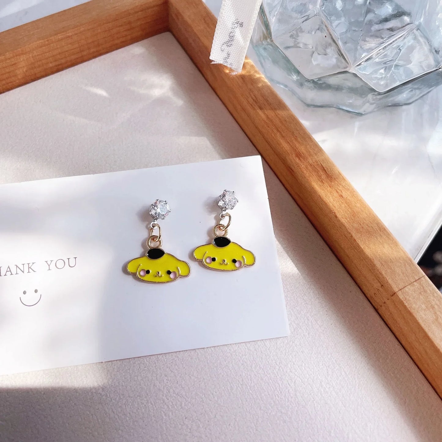 Sanrio Pompompurin Stud Earrings | Cute and Playful Design