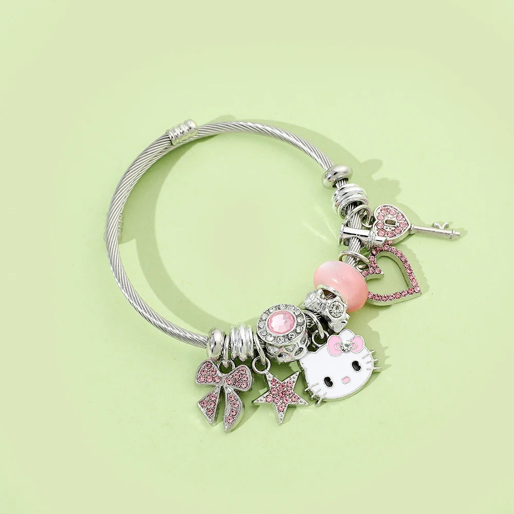 Sanrio Hello Kitty Adjustmable Bracelet with Charms