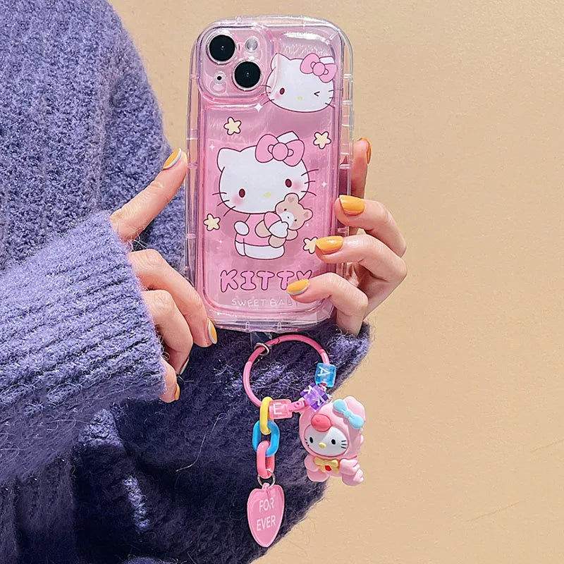 Pink Hello Kitty Iphone 11 Pro Case Sanrio Hello Kitty 3D Phone Case Adorned With Delightful Pink Hello Kitty Iphone 11 Pro Case Sanrio Hello Kitty 3D Phone Case Adorned With Delightful