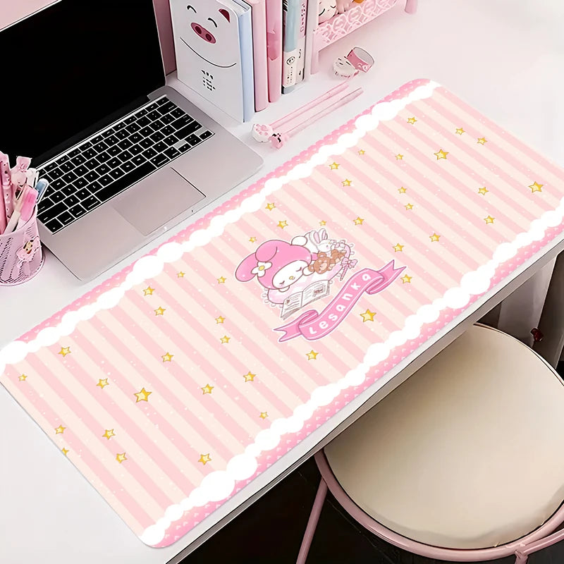 Soft, non-slip My Melody mat for a kawaii and comfy workspace.