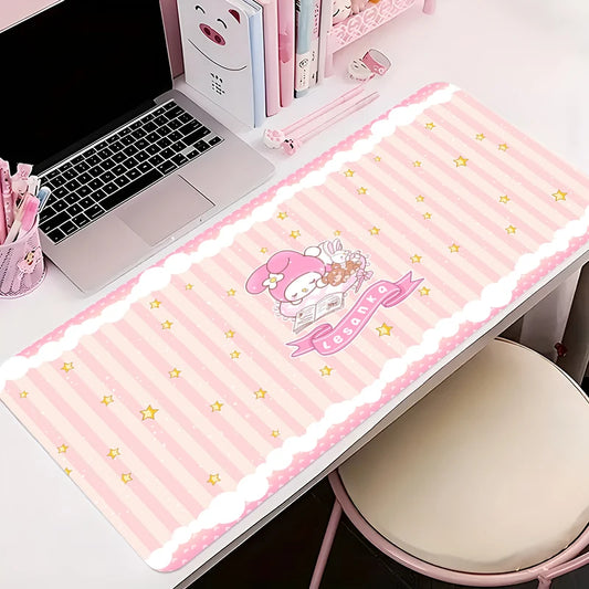 Soft, non-slip My Melody mat for a kawaii and comfy workspace.