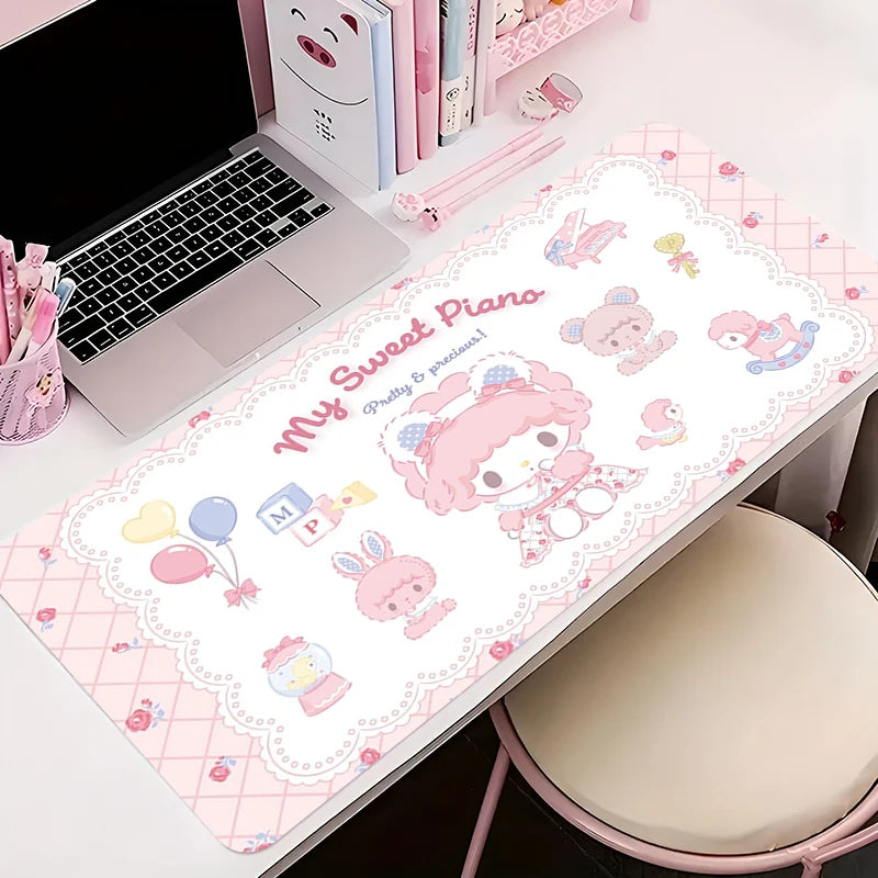 Spacious and stylish My Melody mousepad – perfect for work or study.