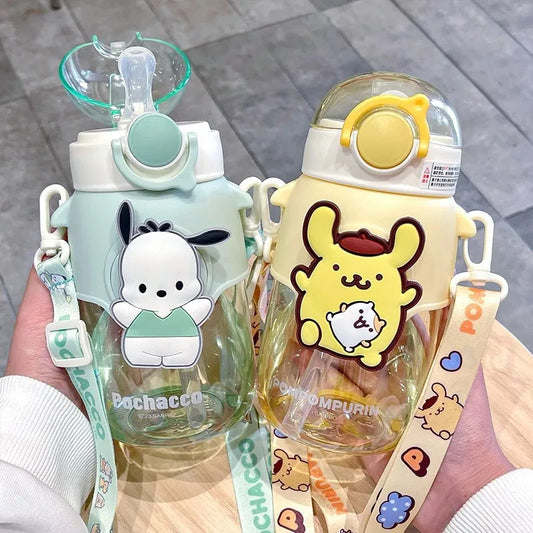 Stay Hydrated with Pochacco – 690ml Sanrio Water Bottle with Straw