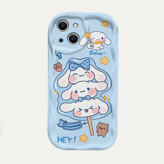 Sweet Lollipop Cinnamoroll Wave Phone Case – Adorable in Blue
