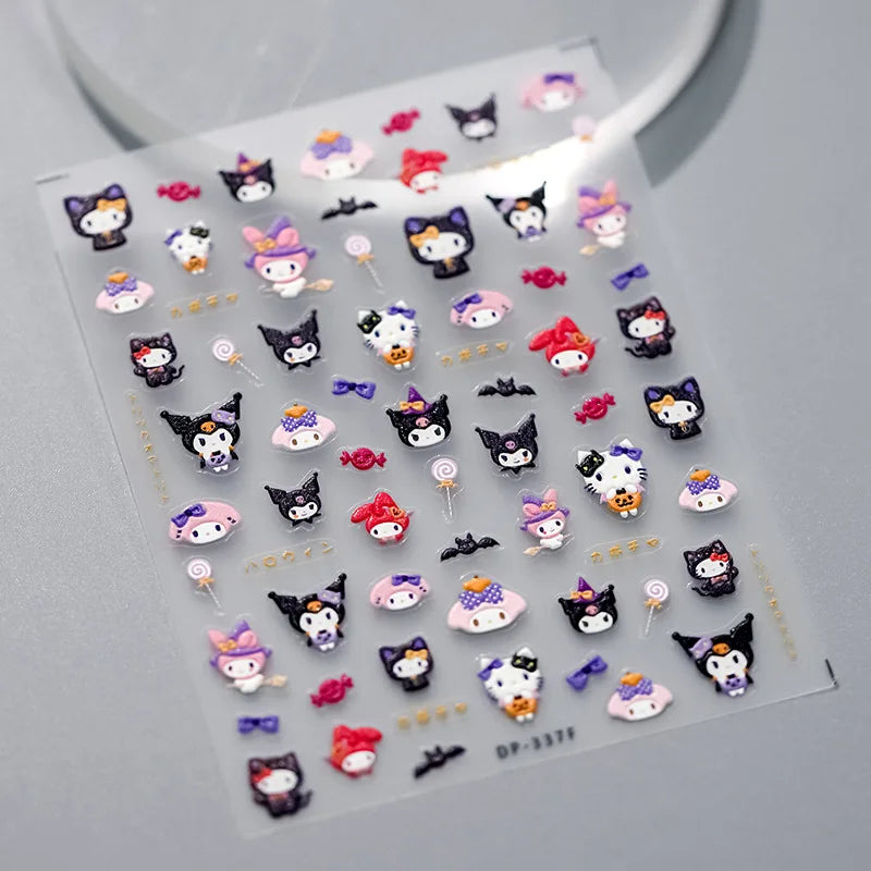 Sweet Sanrio Character 5D Nail Stickes DIY Nail art