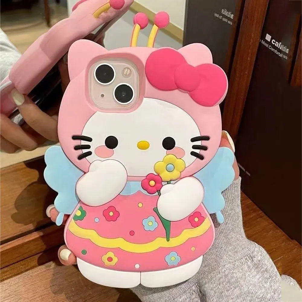 Hello Kitty Fairy Butterfly Design 3D Silicone Phone Case – Kyoota
