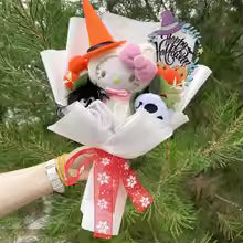 Hello Kitty Plush Bouquet with Halloween-Themed Hat