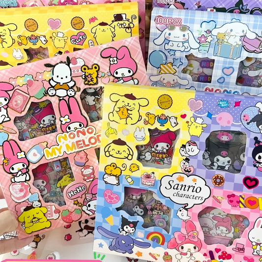 100pcs Cute Sanrio Waterproof Stickers