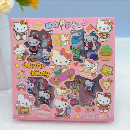 100pcs Kawaii Sanrio Hello kitty Waterproof Stickers