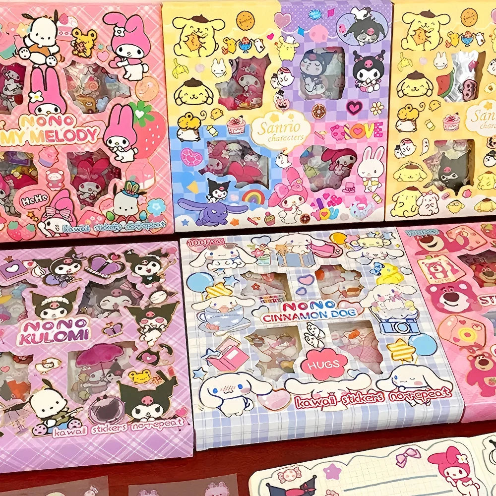 100pcs Sanrio Waterproof Stickers for Kids, Journals & DIY