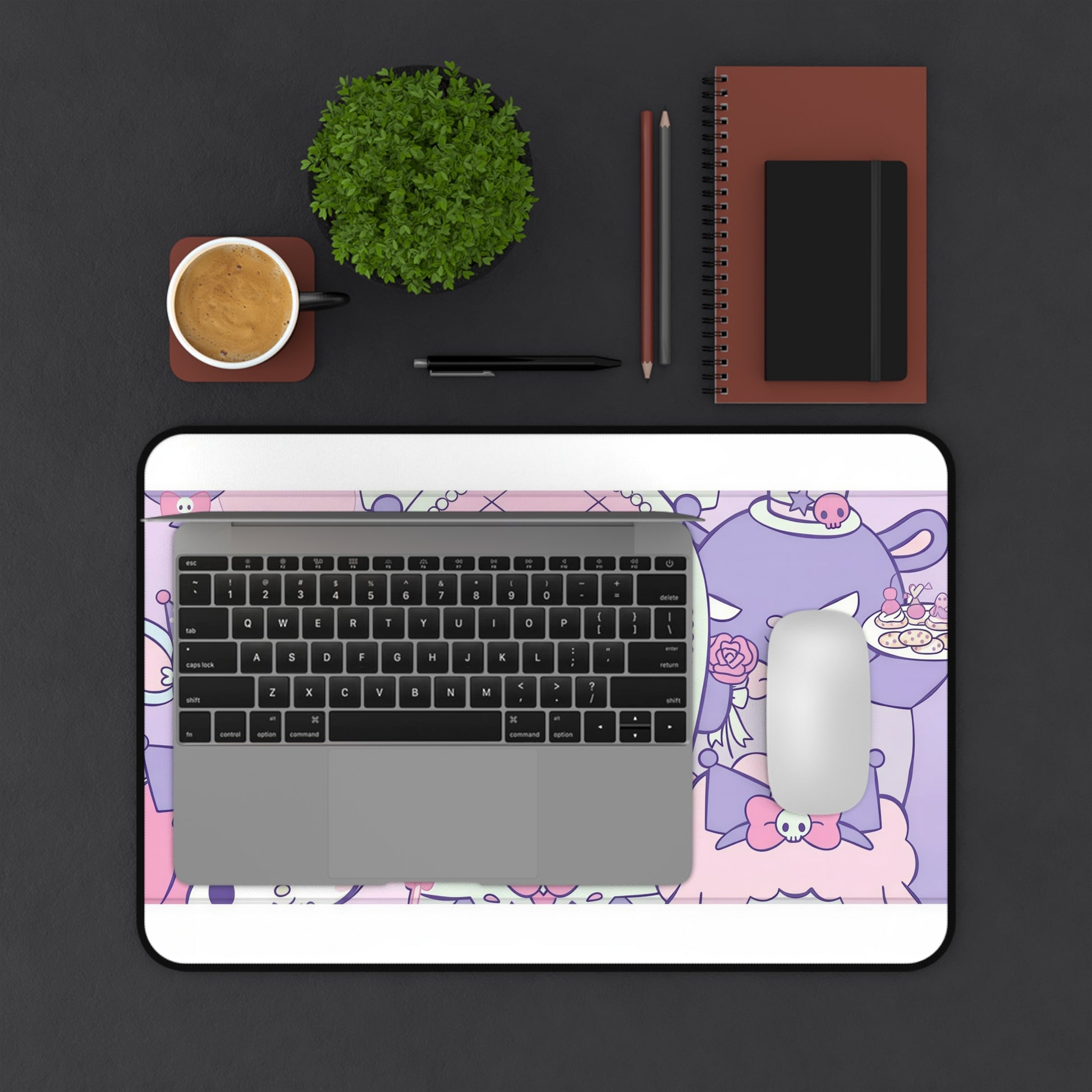 Kawaii Pastel Kuromi Desk Mat – Cute Sanrio-Inspired Gaming & Work Mouse Pad