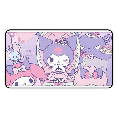 Kawaii Pastel Kuromi Desk Mat – Cute Sanrio-Inspired Gaming & Work Mouse Pad