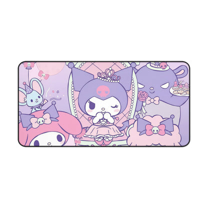 Kawaii Pastel Kuromi Desk Mat – Cute Sanrio-Inspired Gaming & Work Mouse Pad