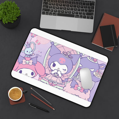 Kawaii Pastel Kuromi Desk Mat – Cute Sanrio-Inspired Gaming & Work Mouse Pad