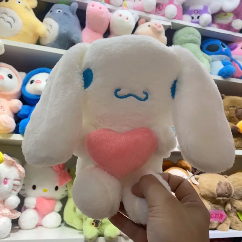 22cm Sanrio Cinnamoroll Plush with Heart | Perfect Gift for Fans"