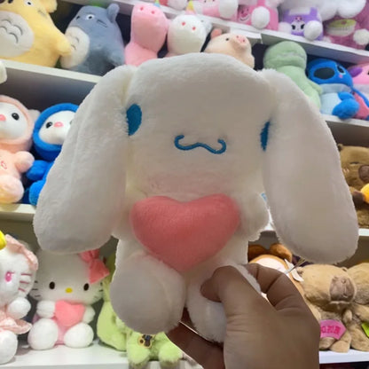 22cm Sanrio Cinnamoroll Plush with Heart | Perfect Gift for Fans"