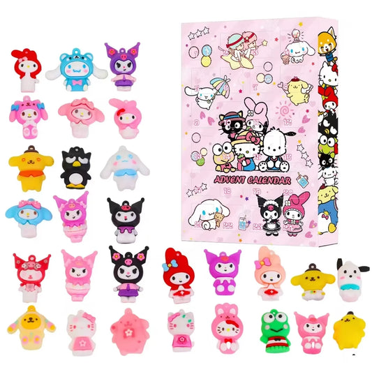 24 Days Sanrio Advent Calendar – Cute Mini PVC Character Toys Gift Box