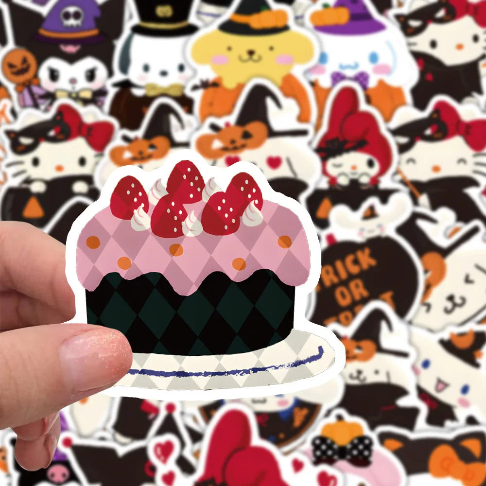 63-Piece Sanrio Halloween Sticker Pack